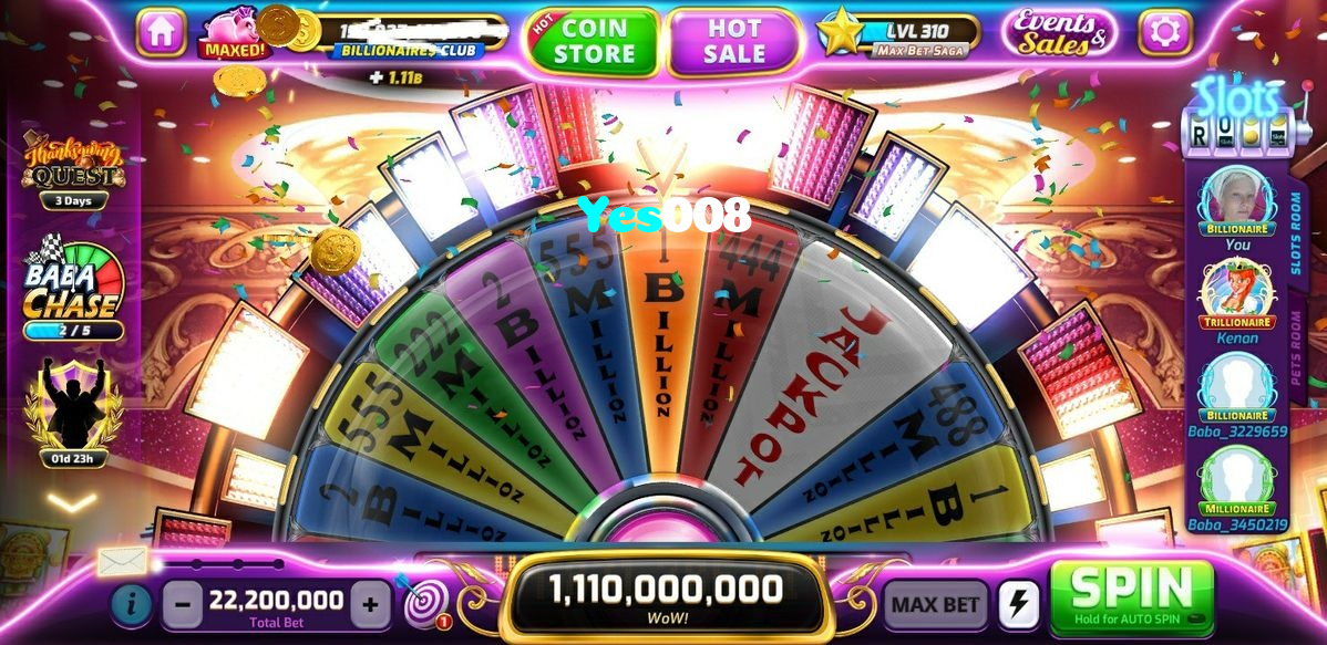 Yes008 casino presented on mobile device in Pakistan with slots and live games