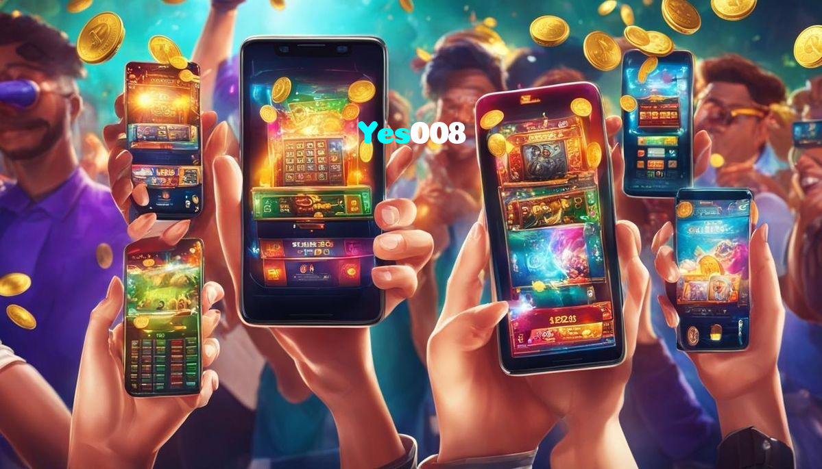 Yes008 casino presented on mobile device in Pakistan with slots and live games